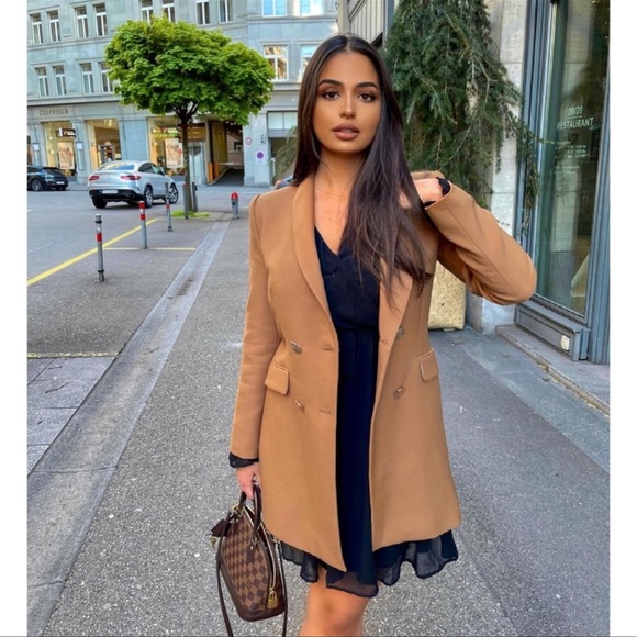 BLOGGERS FAV ZARA NWT LONG BLAZER - Picture 2 of 6